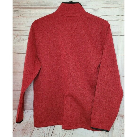 Izod Perform Temp Fx Warm 1/4 Zip Red Black Trim Sweatshirt 464598200387 - Picture 6 of 12